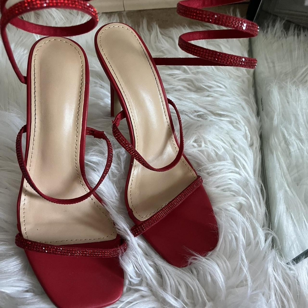 Red Strappy Heels
